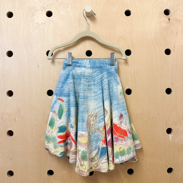 Vintage 1940s Mexican Circle Skirt / 3T
