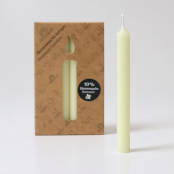 12 Grimm's Cream 10% Beeswax Candles in Box