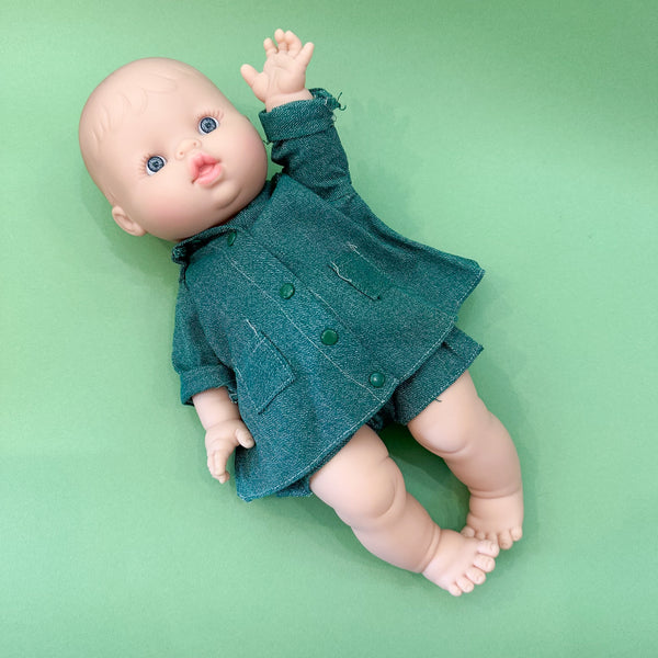 Vintage 1950s Green Doll Outfit set (fits Gordis doll)