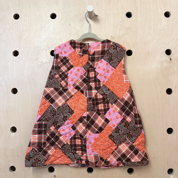 Vintage 1960s Quilted Dress / 4T