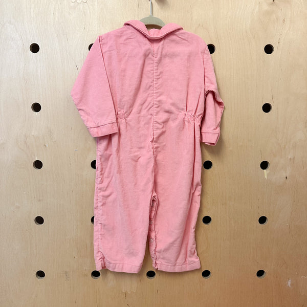Vintage 1960s Pink Jumpsuit / 2T