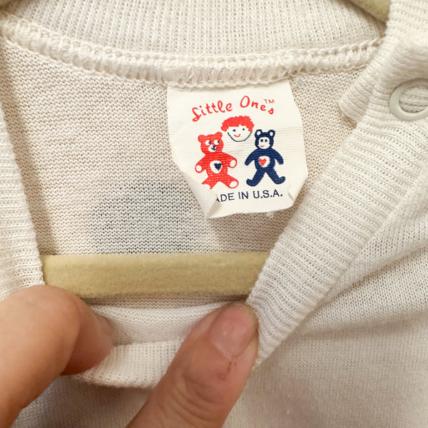 Vintage 1980s White Tee / 3-6M