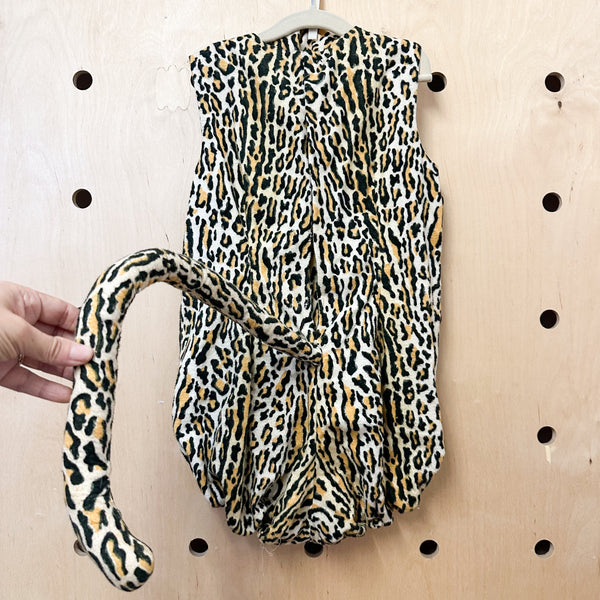Vintage 1960s Handmade Leopard Halloween Costume / 7-8yr
