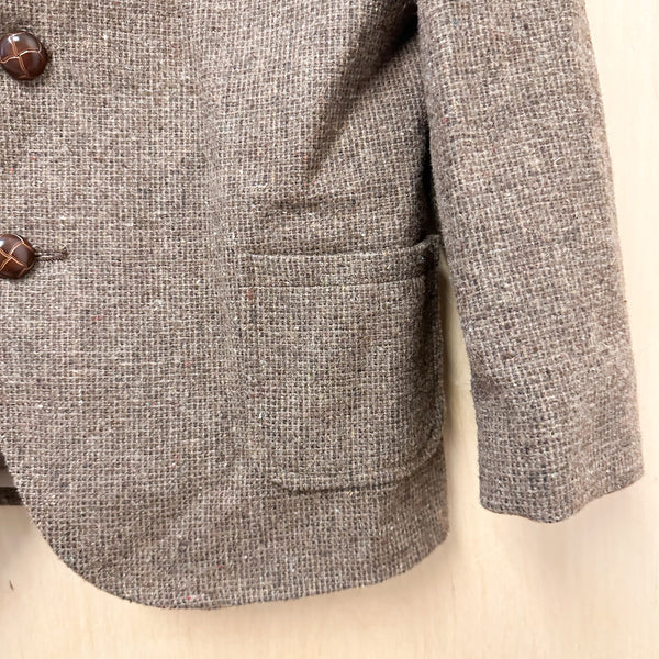 Vintage 1970s Tweed Blazer / size 8-9yr