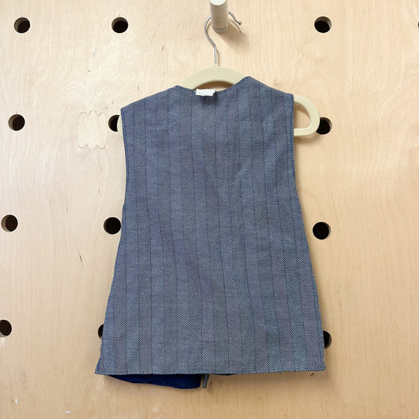 Vintage 1970s Harringbone Vest / 6yr