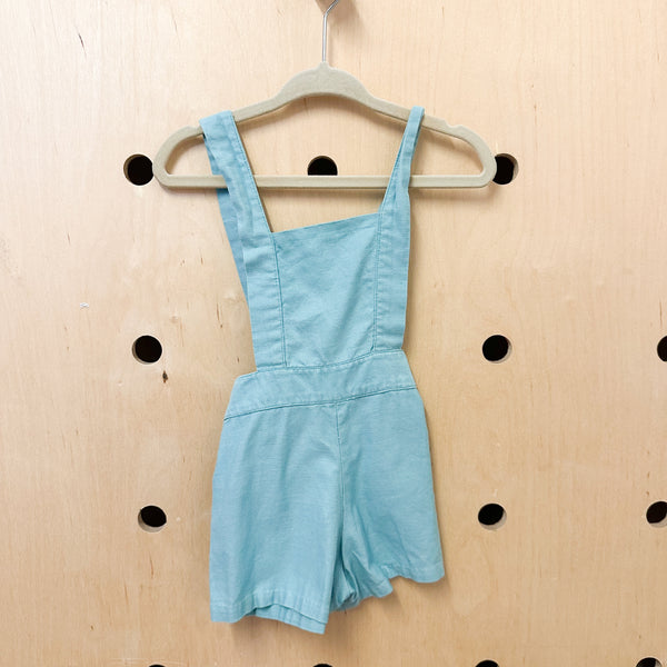 Vintage 1940s Teal Romper / 12M