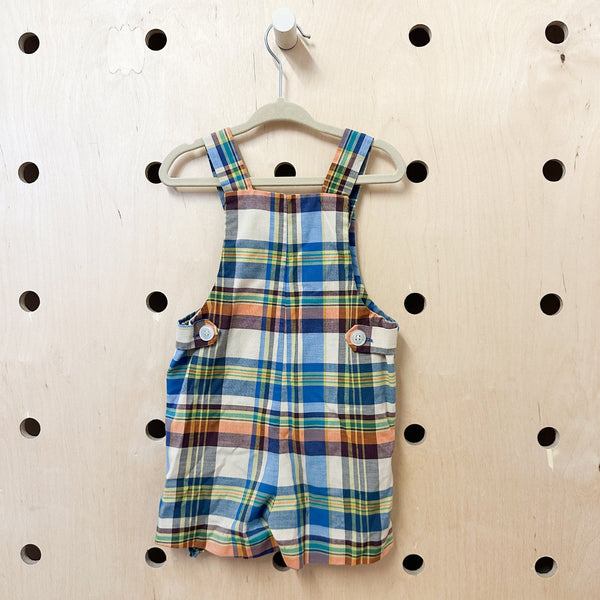 Vintage 1960s Tartan Romper / 2-3T