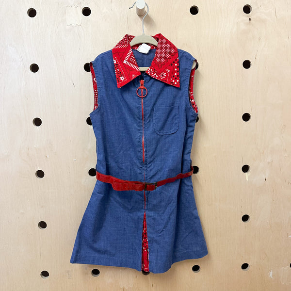 Vintage 1970s Bandanna Print Romper / 7
