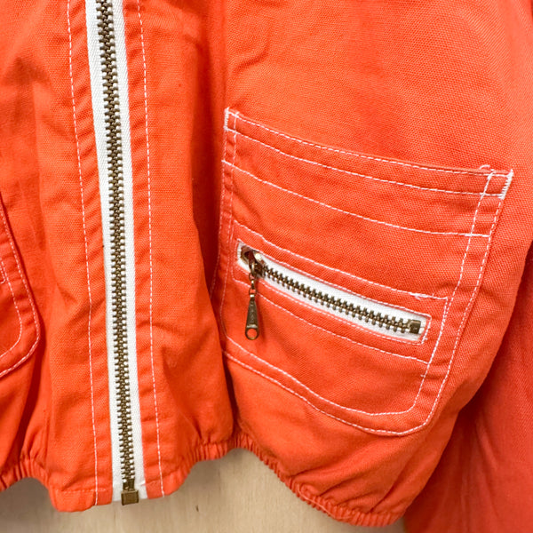 Vintage 1970s Orange Light Jacket / 9-11yr