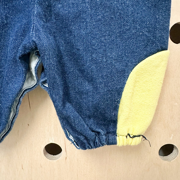 Vintage 1980s Denim Overalls / 0-6M