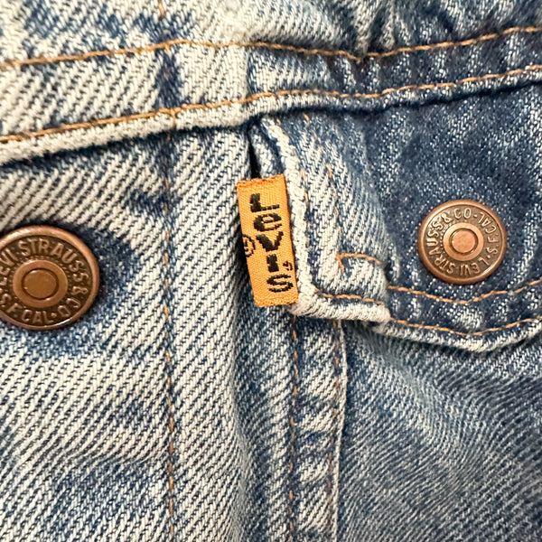 Vintage 1980s Orange Tab Levis Denim Jacket / 7yr