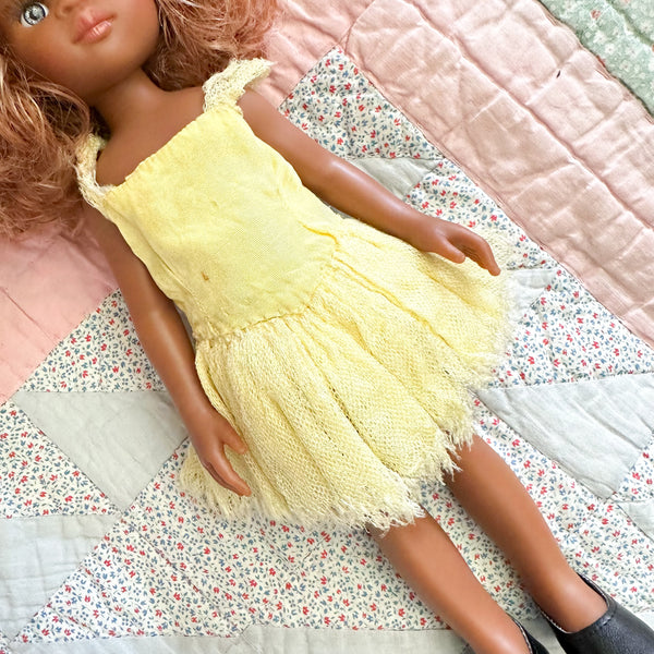 Vintage 1940s Yellow Tutu Doll Dress (fits Amigas doll)