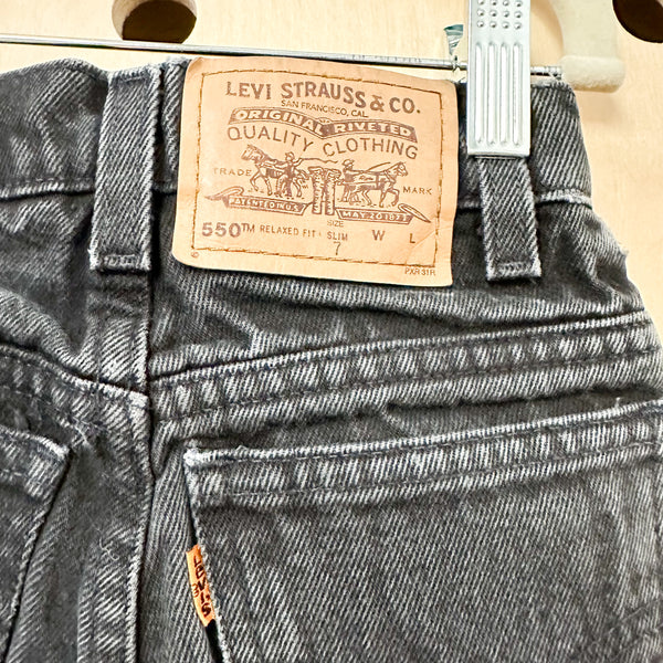 Vintage Orange Tab Levis Black Jeans / 7yr