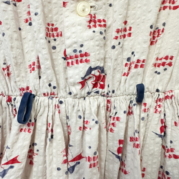 Vintage 1950s Ship Print Dress / 6x