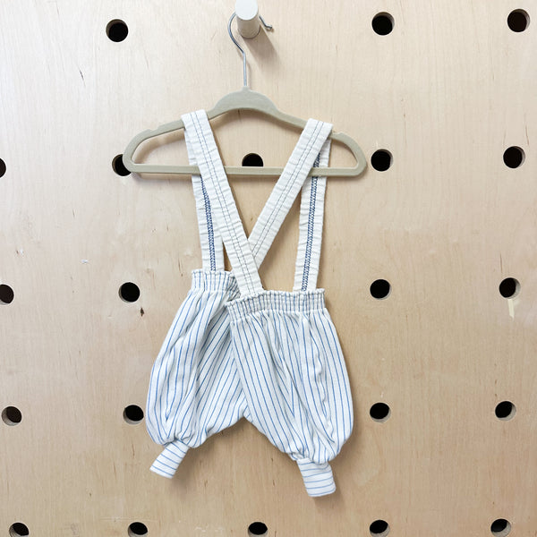 Vintage 1980s Striped Suspender Pants / 3M