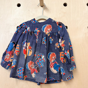 Vintage 1970s Raggedy Anne Dress / 18-24M