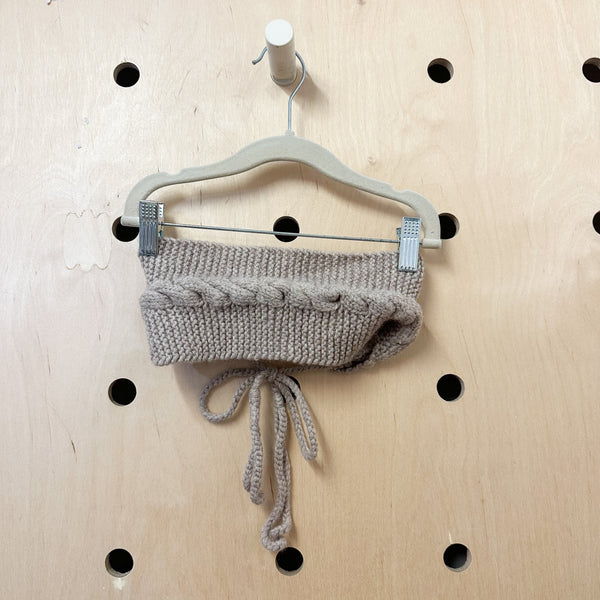 Vintage Knit Bonnet / Earmuffs // baby size