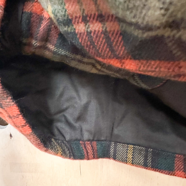 Vintage 1990s Plaid Coat & Hat set / 18M