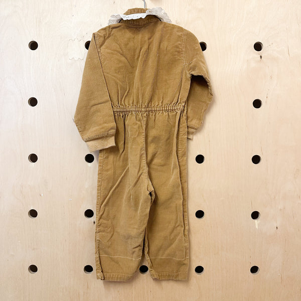 Vintage 1970s Corduroy Jumpsuit / 3T