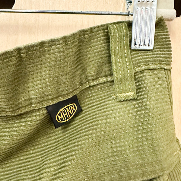 Vintage 1970s Olive Corduroy Pants / 8yr