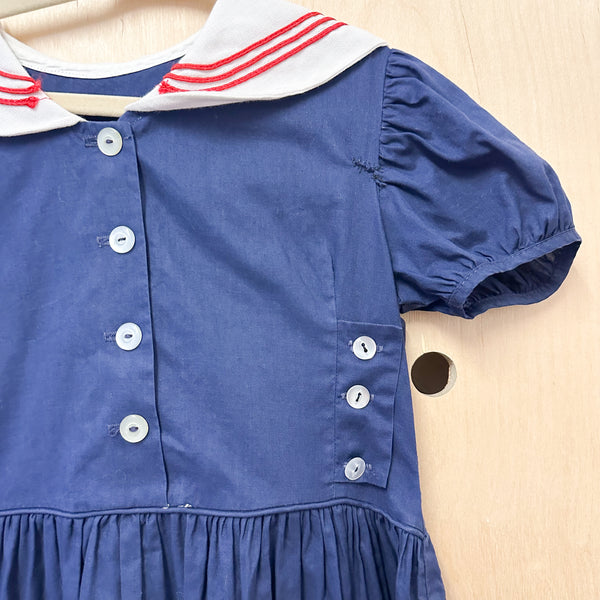 Vintage 1950s Sailor Dress / 5T