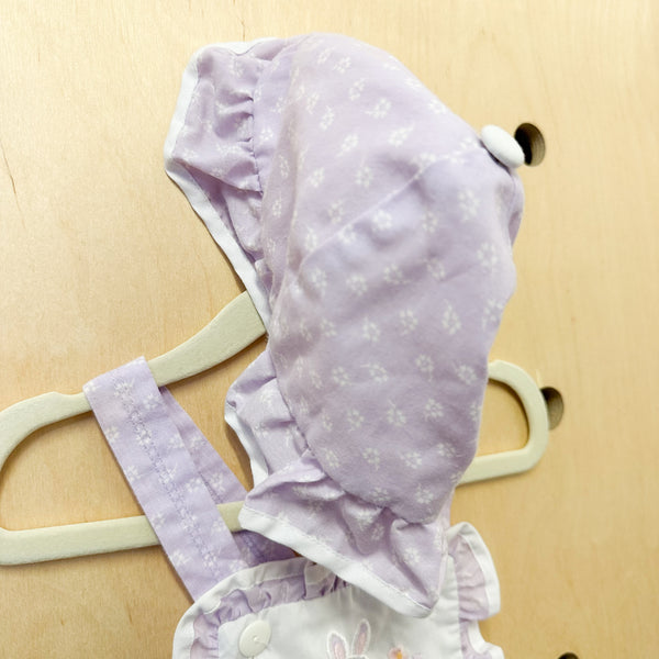 Vintage 1980s Bunny Romper & Hat set / 6-9M