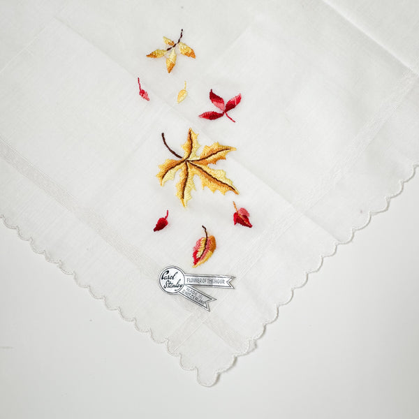 Vintage Hankie - Fall Leaves