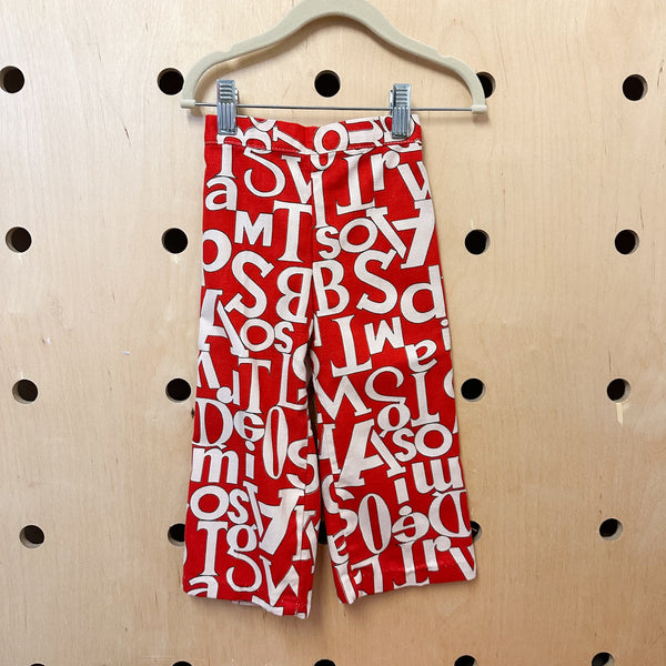 Vintage 1960s Alphabet Pants / 18-24M