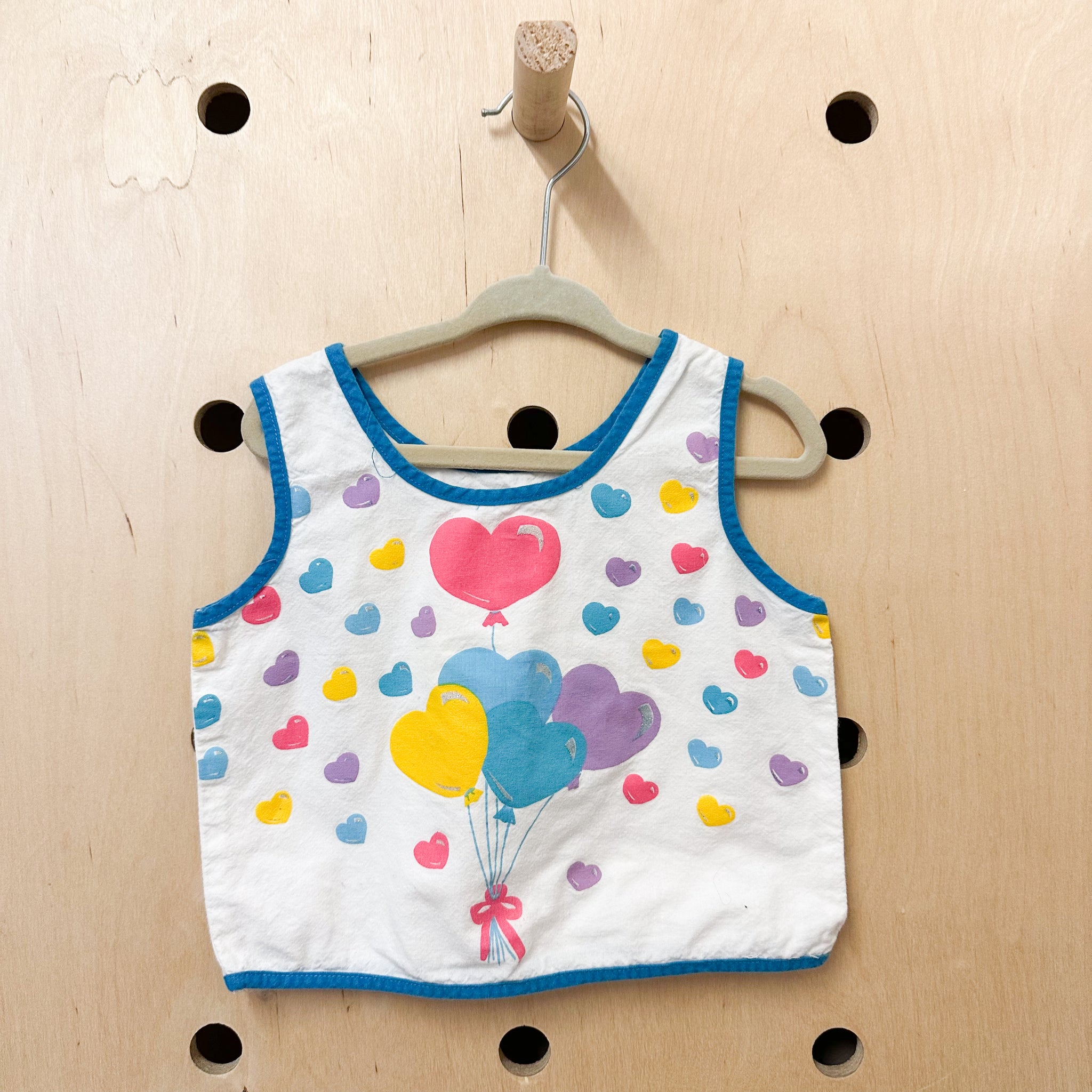 Vintage 1980s Heart Print Tank Top / 3-4T