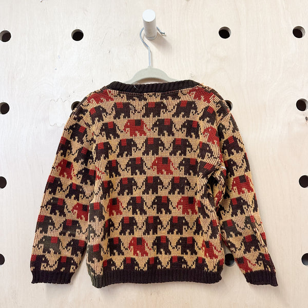 Vintage 1970s Elephant Sweater / 5T