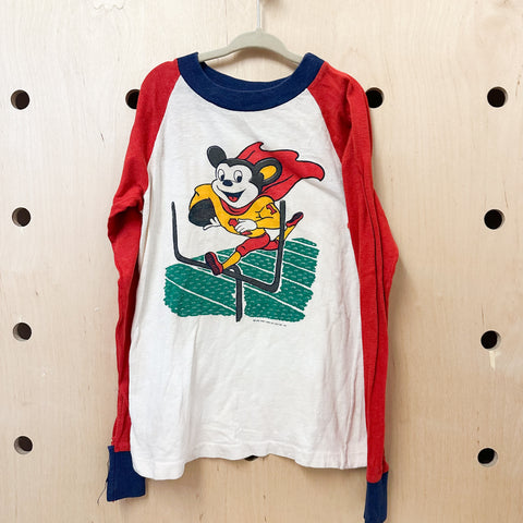 Vintage RARE  1970s Mighty Mouse Football Tee / 8yr