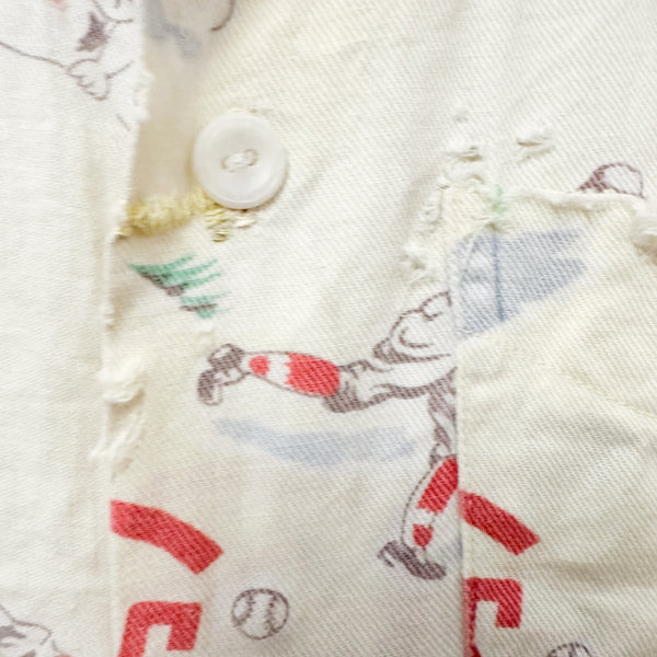 Vintage 1940s UBS Baseball Novelty Print Shirt / 5T