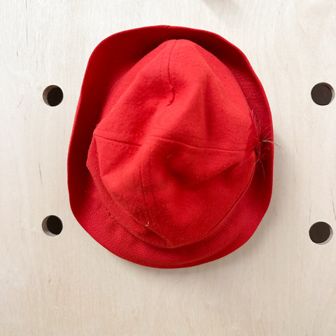 Vintage 1950s Red Winter Hat / toddler