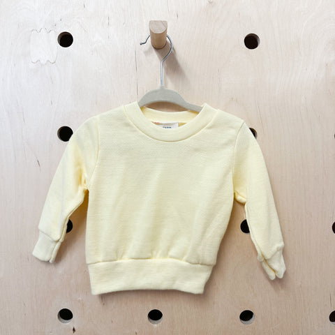 Vintage 1980s Butter Yellow Sweatshirt / 6-12M
