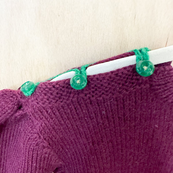 Vintage 1930s Maroon Sweater Top / 4T