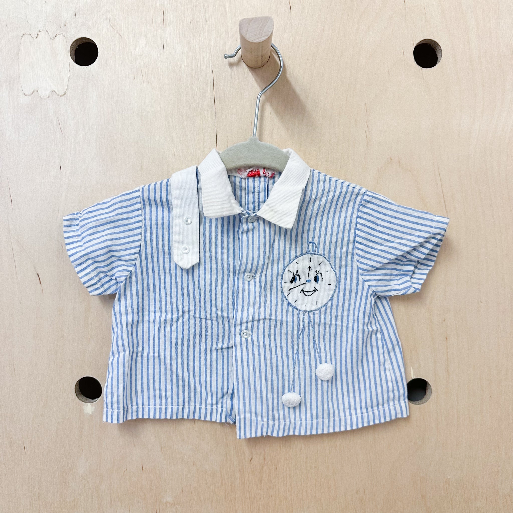 Vintage 1960s Baby Clock Shirt / 0-3M