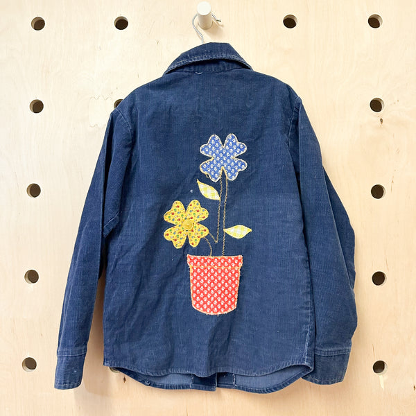 Vintage 1970s Applique Corduroy Jacket / 10yr