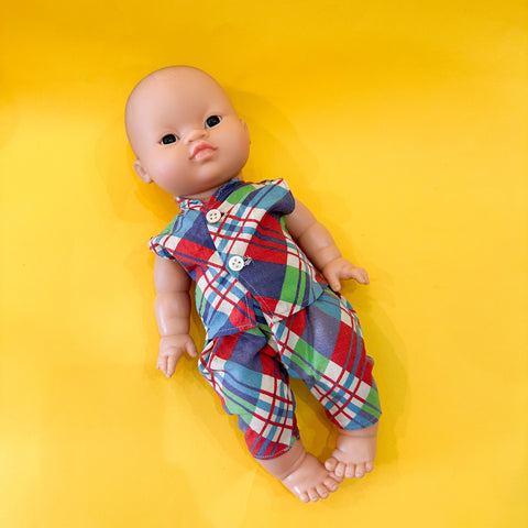 Vintage 1950s Checker Doll Oufit (fits Gordis doll)