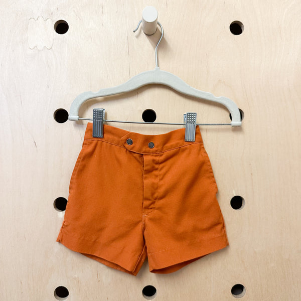 Vintage 1970s Brown Shorts / 18-24M