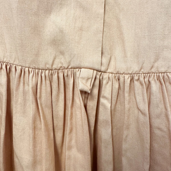 Vintage 1950s Orange Cotton Dress / 7-8yr