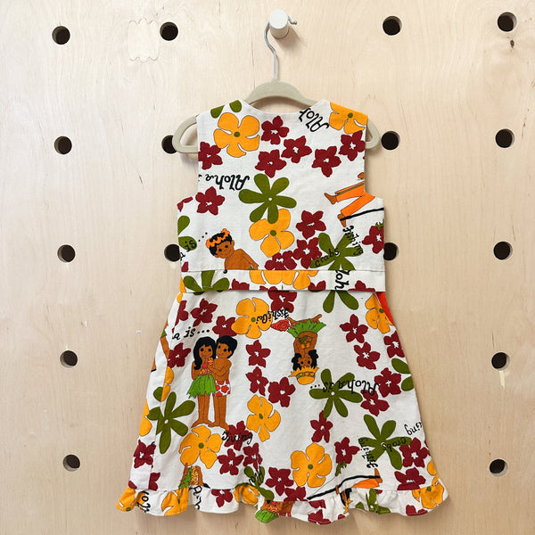 Vintage 1960s Hawaiian Dress / 5T