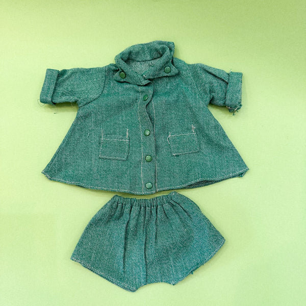 Vintage 1950s Green Doll Outfit set (fits Gordis doll)