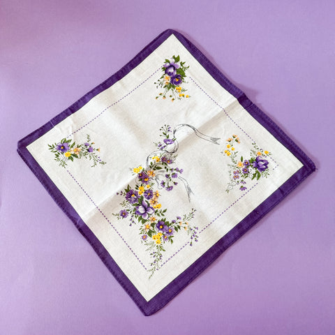 Vintage Deadstock Hankie - Dark Purple