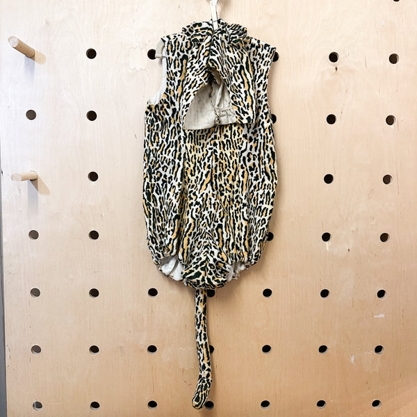 Vintage 1960s Handmade Leopard Halloween Costume / 7-8yr