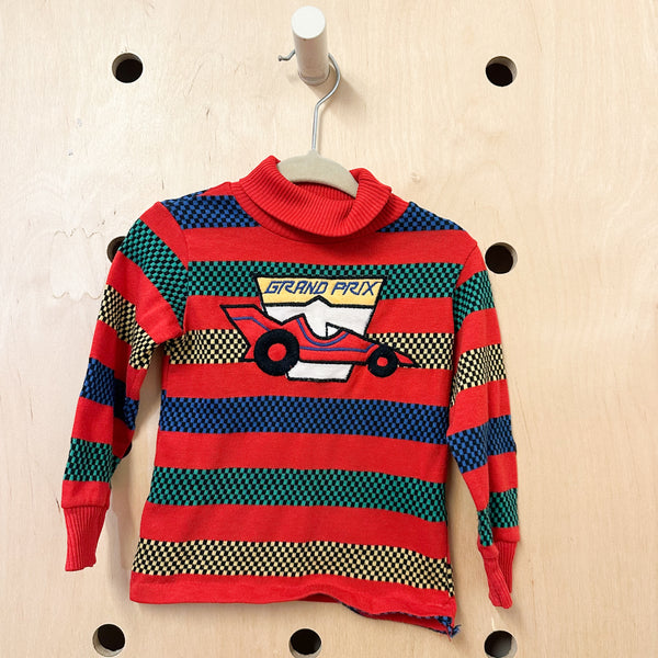 Vintage 1980s Grand Prix Turtleneck / 18-24M