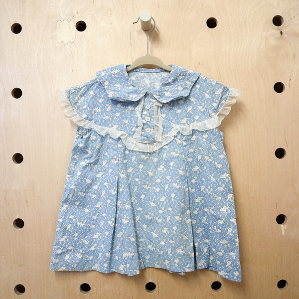 Vintage 1930s Goose Print Dress / 3T