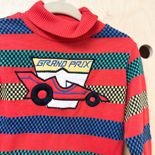 Vintage 1980s Grand Prix Turtleneck / 18-24M