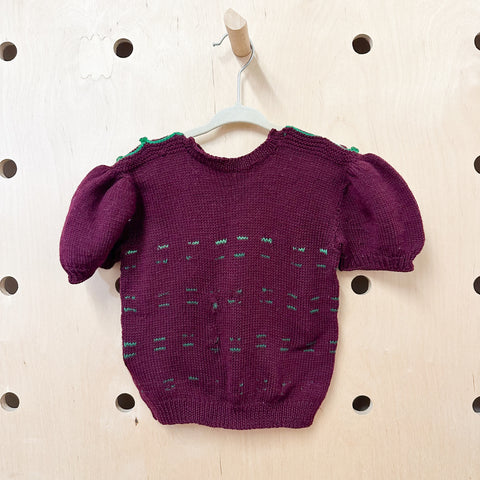 Vintage 1930s Maroon Sweater Top / 4T