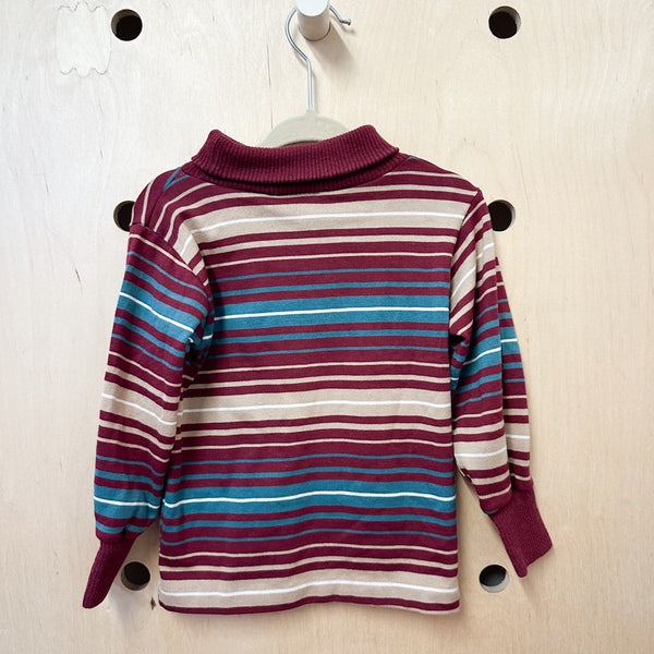 Vintage 1980s Maroon Turtleneck Top / 3T