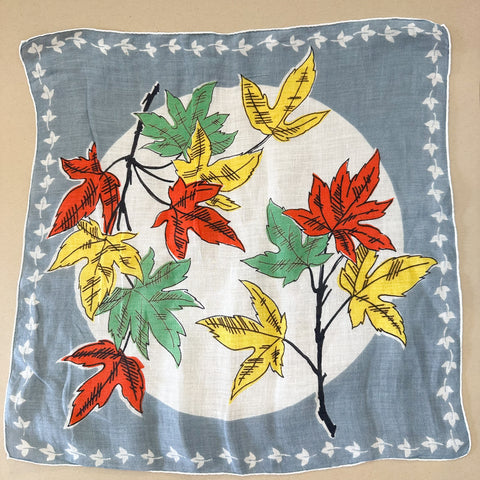 Vintage Hankie - Fall Leaves